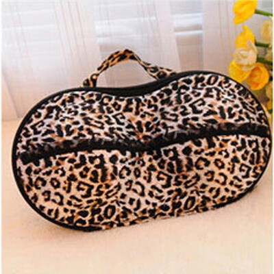

〖Follure〗New Leopard Protect Bra Underwear Lingerie Case Travel Bag Storage Box