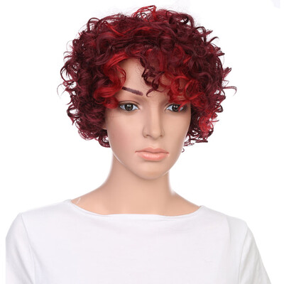 

〖Follure〗Women Ladies Red Natural Short Curls Hair Wigs Cosplay Full Wig