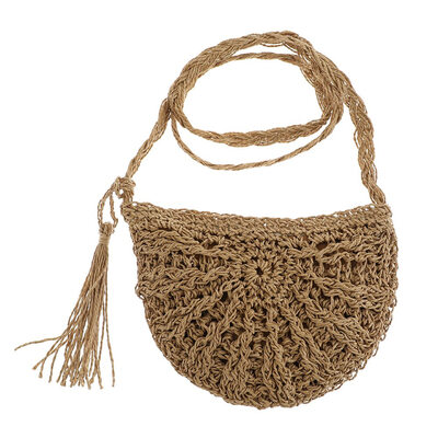 

New Beach Square Round Straw Rattan Bag Women Hand-Woven Rattan Shoulder Bag Summer Handbags Crossbody Tote