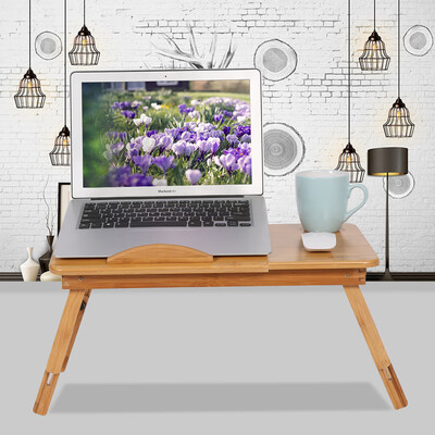

Greensen Foldable Bamboo Laptop Desk Table Adjustable Breakfast Bed Serving Tray