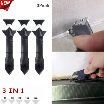 

〖Follure〗3Pc 3In1 Silicone Remover Caulk Finisher Sealant Smooth Scraper Grout Kit Tools