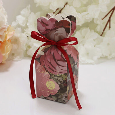 

FUNNYBUNNY Wedding Party Favor Boxes Flamingo Multidimensional Candy Gift Boxes Bonbonniere with Ribbon for Party Decorations