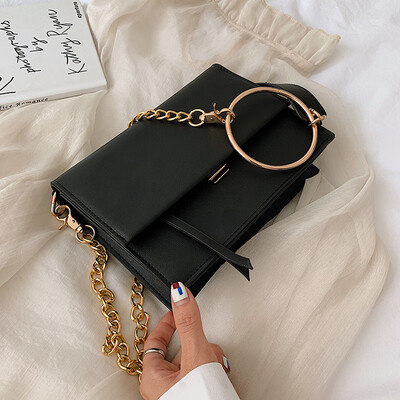

Summer new texture bag handbag 2019 new style fashion wild shoulder bag Messenger chain small square bag