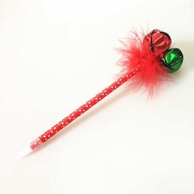 

Toponeto Christmas Ballpoint Pen Two-tone Large Bell Feather Ballpoint Pen