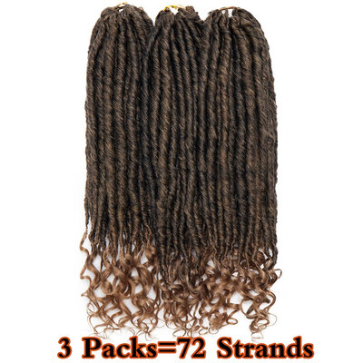 

Afro Goddess Faux Locs Crochet Hair 16 Inch Straight Goddess Locs with Curly Ends Synthetic Crochet Hair Braids for Women