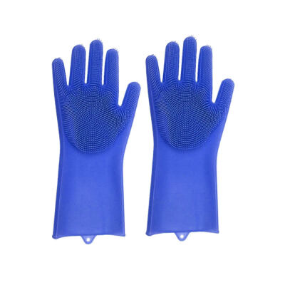 

Silicone Dish Washing Gloves Scrubbers Home Kitchen Bathroom Car Cleaning Tool