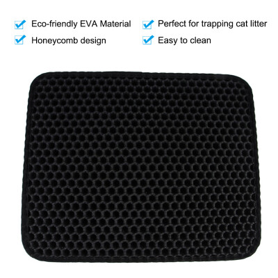 

Cat Litter Mat Trapper Double Layer Foldable EVA Cat Litter Trapping Pad with Honeycomb Design Cats Accessories 440660mm