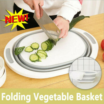 

Chopping Board Folding Drain Basket Multi-Function 2 In 1 Sink Cutting Board NEW