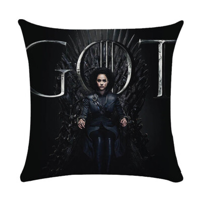 

18" Square Game of Thrones Cotton Linen Home Decorative Throw Pillow Case Cushion Cover 45cm45cm