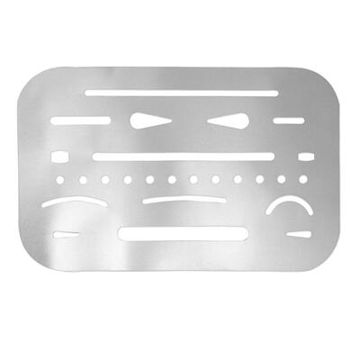 

Stainless Steel Erasing Shield Hollow Out Drawing Drafting Rulers Tool
