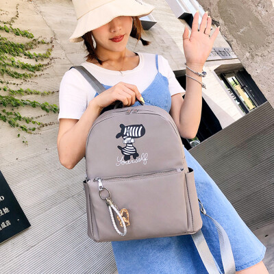 

Tailored Women Bag Casual Simple Shoulder Bag Campus Printing Letter Tide Backpack