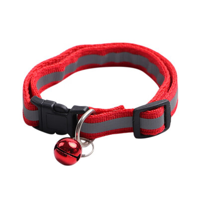 

Reflective Nylon Pet Buckle Collar with bell for Small Dogs&Kittens Pet Safe Travel Necessity