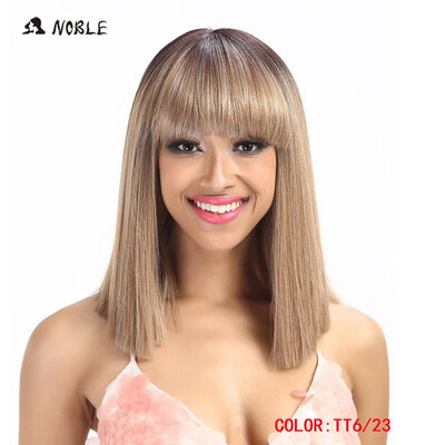 

Noble Synthetic Wig For Black Women613 White Women Short Wig Straight 14 Inch Blonde Wig Cosplay Hair Synthetic Lace Front Wig