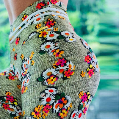 

Ebay Amazon Wish for Colorful Flowers Digital Print Slim High Waist Sports Yoga Pants Leggings Flower