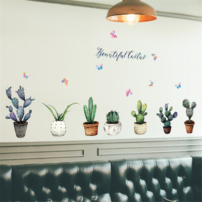 

〖Follure〗DIY Cactus Removable Wall Decal Family Home Sticker Mural Art Home Decor