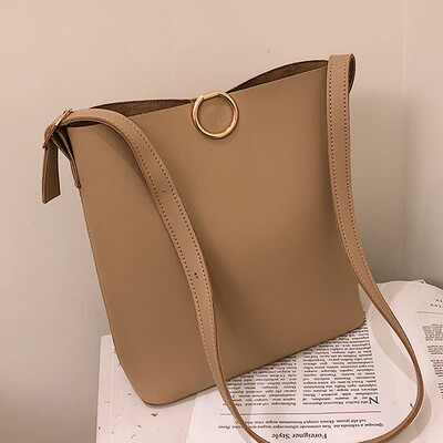 

Net red bucket bag large capacity 2019 new foreign style Korean version of Joker texture Messenger bag