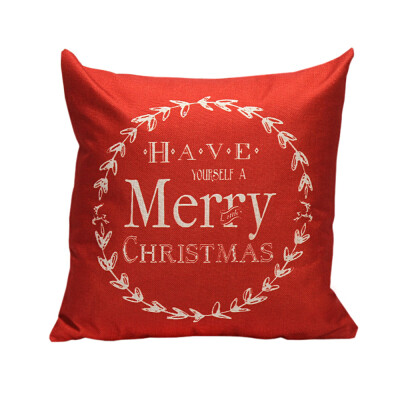 

Siaonvr Christmas Letter Sofa Bed Home Decoration Festival Pillow Case Cushion Cover RD