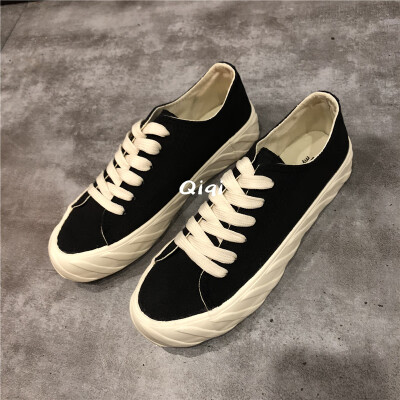 

ins womens shoes Hong Kong wind canvas shoes 2018 new Joker Korean students Harajuku ulzzang