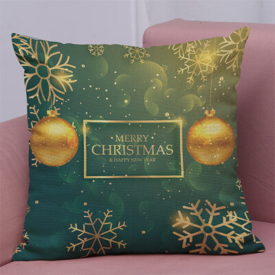 

Gobestart New Christmas Cotton Linen Pillow Case Sofa Cushion Cover Home Decor