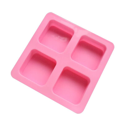 

Square Shaped Silicone Cake Making Mold Easy Release Ice Jelly Pudding Chocolate Maker Trays Soap Candle Mould 4 Cubes Cavities Pi