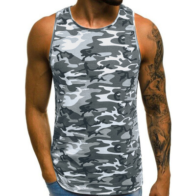 

Toponeto Mens Summer Casual Print Camouflage Short Sleeve Sport T-shirt Top Vest Blouse