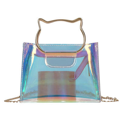 

Cat Handle Laser Hologram Shoulder Chain Bag Women Jelly Messenger Handbags