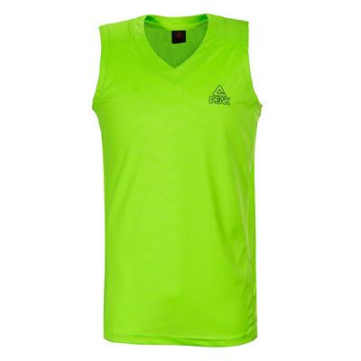 

PEAK male basketball uniform V-neck vest comfortable&breathable basketball game set F772041 Ye Green M code