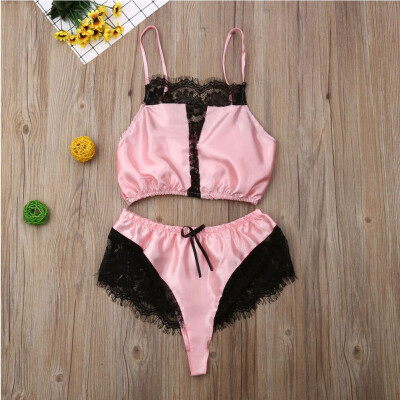 

Women Lady Lingerie Satin Babydoll Underwear Sleepsuit Sleepwear Nightwear