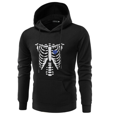 

Men Women Couple Halloween King Queen Hoodied Tops Heart Skull Sweatshirt