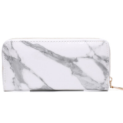 

Women Fashion Long Zipper Marble Wallet Purse Clutch Key Card Phone Money Bag
