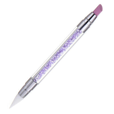 

Dual-Ended Rhinestone Silicone Sculpture Scrub Cuticle Remover Nail Art Pen