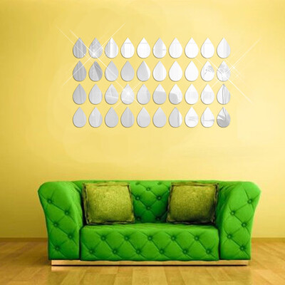 

〖Follure〗50Pcs 3D Mirror Raindrop Vinyl Removable Wall Sticker Decal Home Decor Art GD