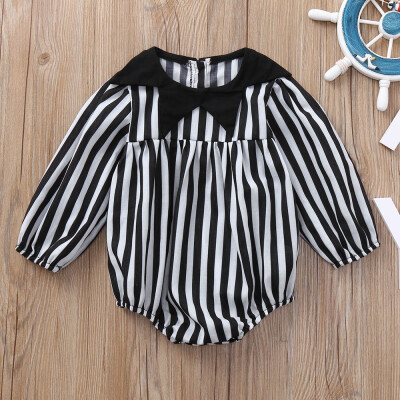 

Infant Baby Girls Boys Long Sleeve Stripe Clothes Jumpsuit Romper Outfit