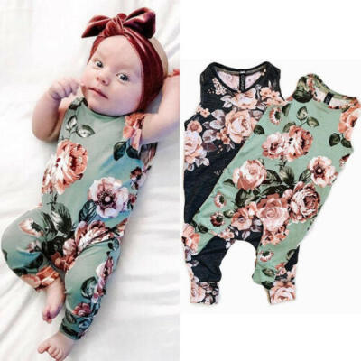 

Newborn Baby Girl Boy Clothes Floral Romper Jumpsuit Bodysuit Sunsuit Outfits