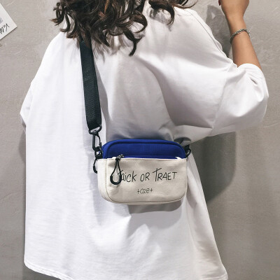 

Summer small bag female bag 2019 new fashion shoulder bag wild girl Messenger bag ins small fresh canvas bag