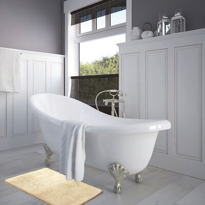 

〖Follure〗Luxurious Absorbent Soft Memory Foam Bath Mat Bathroom Shower Rug Non Slip BG
