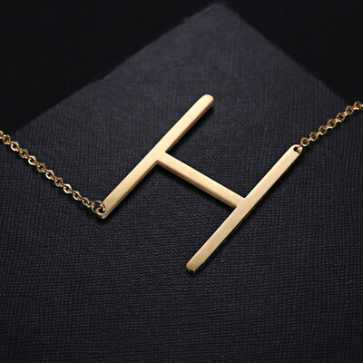 

Gold Color 26 Letter Alphabet Pendant Necklace Free combination Initial Charm Women Jewelry
