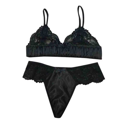 

Toponeto 2-Pc Women Sissly Sexy Deep V Lingerie Straps Bra&Panty Set Babydoll