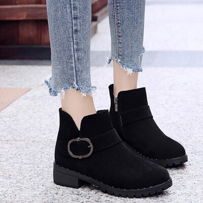 

Rose Womens Boots Fashion Elegant Flat Comfortable Boots Round Toe Boots