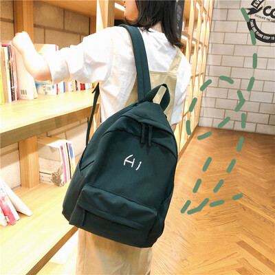 

Retro-Gusen shoulder bag female canvas Korean version of high school students ins campus simple&ancient girl bag
