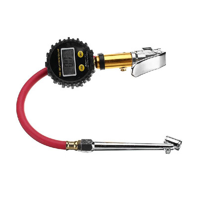 

Car Air Tire Tyre Inflator LCD Display Pressure Gauge Compressor wDual Chuck 200PSI Quick Connect