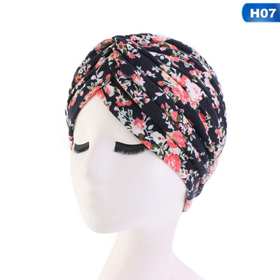 

New Women Soft Floral Print Cotton Women Turban Fashion Cancer Headwrap Chemo Cap Head Wrap