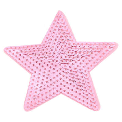 

Love Five-Pointed Star Sequined Cloth Stickers Embroidered Stick-on Patch Clothing Sewing Accessories