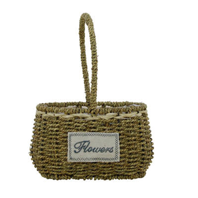

Round Waterproof Weave Rattan Wicker Storage Basket Garden Flowerpot Holder