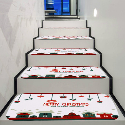 

Toponeto Christmas Decoration 1Set Non-Slip Coral Fleece Resistant Carpet Stair