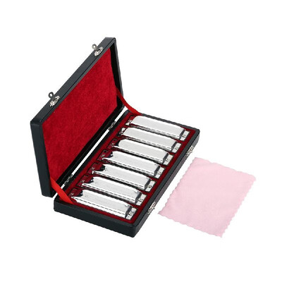 

Swan Harmonica 10 Holes Harp Blues Harp Blues Harmonica Diatonic Harmonica Set 7 Piece A-G W Exquisite Box Wipes