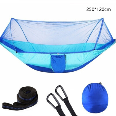 

Automatic unfolding Portable Outdoor Camping Hammock with Mosquito Net Parachute Hammocks Beds Hanging Swing Sleeping Bed Tree Ten