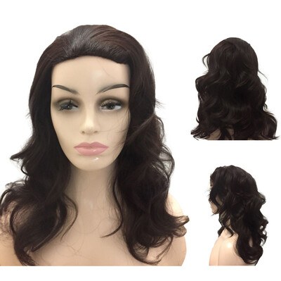 

〖Follure〗Dark Fashion Wig Ladies Womens Wavy Shoulder Length Bob Style Two Styles