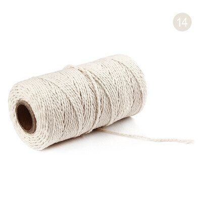 

Siaonvr 100m Long100Yard Pure Cotton Twisted Cord Rope Crafts Macrame Artisan String