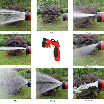 

Siaonvr Garden Hose Spray Nozzle 8 Pattern Heavy Duty High Pressure Pistol Car Wash